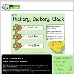 Hickory Dickory Clock: A tell the time game