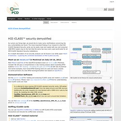 HID iClass demystified - OpenPCD