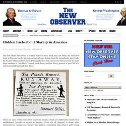 Hidden Facts about Slavery in America