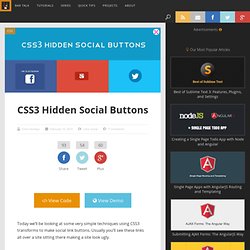 CSS3 Hidden Social Buttons