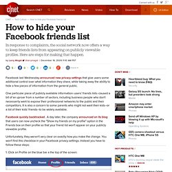 How to hide your Facebook friends list