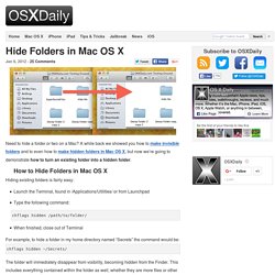 Hide Folders in Mac OS X