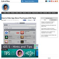 How to Hide App Store Purchases