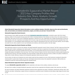 Healthcare Industry Updates - Hidradenitis Suppurativa Market Report 2021 Key Company Profiles