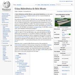 Usina Hidrelétrica de Belo Monte - Wikipédia, a enciclopédia livre