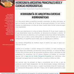 Hidrografia Argentina Principales Ríos y Cuencas Hidrográficas