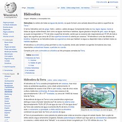 Hidrosfera - Wikipédia, a enciclopédia livre