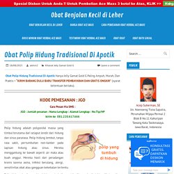 Obat Polip Hidung Tradisional Di Apotik I DISKON BESAR !