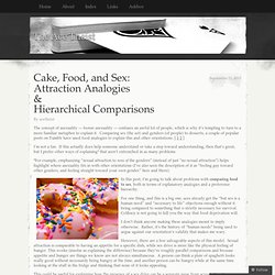 Cake, Food, and Sex: Attraction Analogies & Hierarchical Comparisons