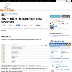 Enum tricks: hierarchical data structure