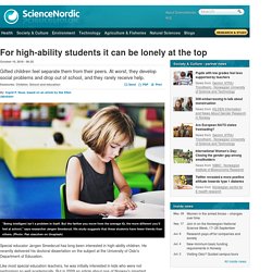 For high-ability students it can be lonely at the top