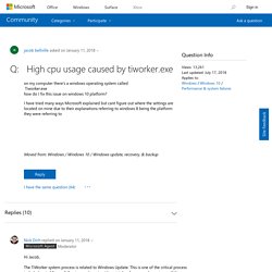 High cpu usage caused by tiworker.exe