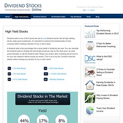 High Dividend Yield Stocks