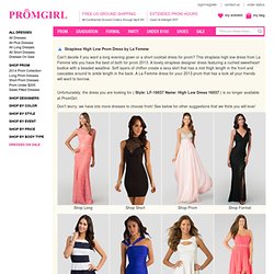 High-Low Prom Dresses, La Femme Dresses for Prom 2012