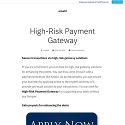 High-Risk Payment Gateway – amald