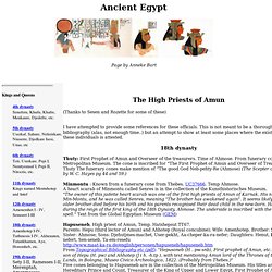 High Priests of Amun