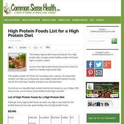 High Protein Foods List for a High Protein Diet