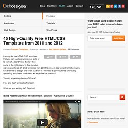 45 High-Quality Free HTML/CSS Templates from 2011 and 2012