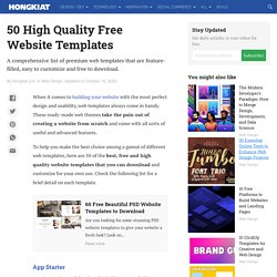 60 High Quality Free Web Templates and Layouts
