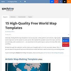 20 World Map Source Files (psd, eps, ai, svg & png)