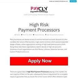 High Risk Payment Processors