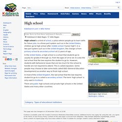 High school Facts for Kids