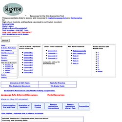 High School OGT Test Information, 9th, 10th Grade