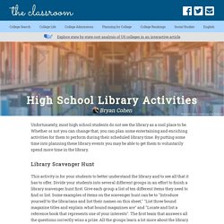 High School Library Activities