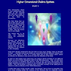 Higher Dimensional Chakra System