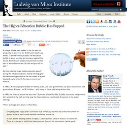 The Higher-Education Bubble Has Popped - Doug French