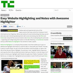 Easy Website Highlighting and Notes with Awesome Highlighter