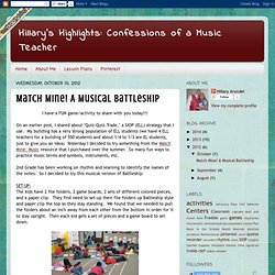 Confessions of a Music Teacher: Match Mine! A Musical Battleship