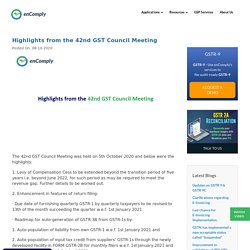 Highlights from the 42nd GST Council Meeting