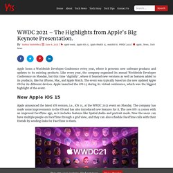 WWDC 2021 - The Highlights from Apple BIg Keynote Presentation.