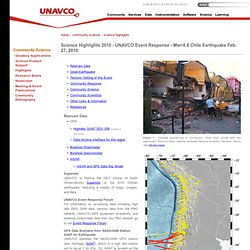 Science Highlights 2010 - UNAVCO Event Response - Mw=8.8 Chile Earthquake Feb. 27, 2010