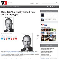 Steve Jobs’ biography leaked, here are the highlights