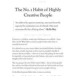 » The No. 1 Habit of Highly Creative People