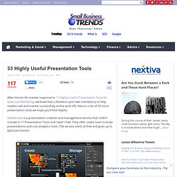 33 Highly Useful Presentation Tools