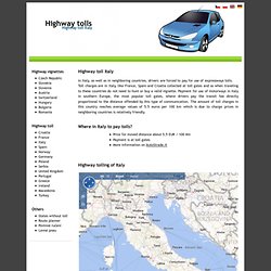Highway toll Italy