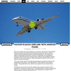 Hacker Hijacks Airplane With Android Phone
