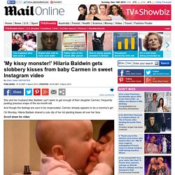 Hilaria Baldwin gets kisses from baby Carmen in Instagram video
