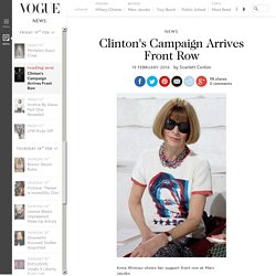 Hillary Clinton T Shirts Marc Jacobs Anna Wintour New York Fashion Week