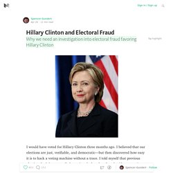 Hillary Clinton and Electoral Fraud