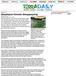 Himalayan Forests Disappearing