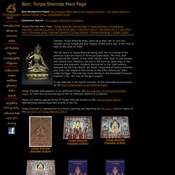 Himalayan Art: Bon: Tonpa Shenrab (Main Page)