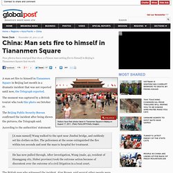 China: Man sets fire to himself in Tiananmen Square (PHOTO)
