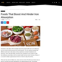 Foods That Boost And Hinder Iron Absorption
