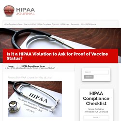 Is it a HIPAA Violation to Ask for Proof of Vaccine Status?