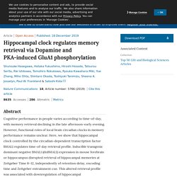 Hippocampal clock regulates memory retrieval via Dopamine and PKA-induced GluA1 phosphorylation