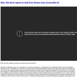 Hire The Best Agent to Sell Your House Fast Greenville SC